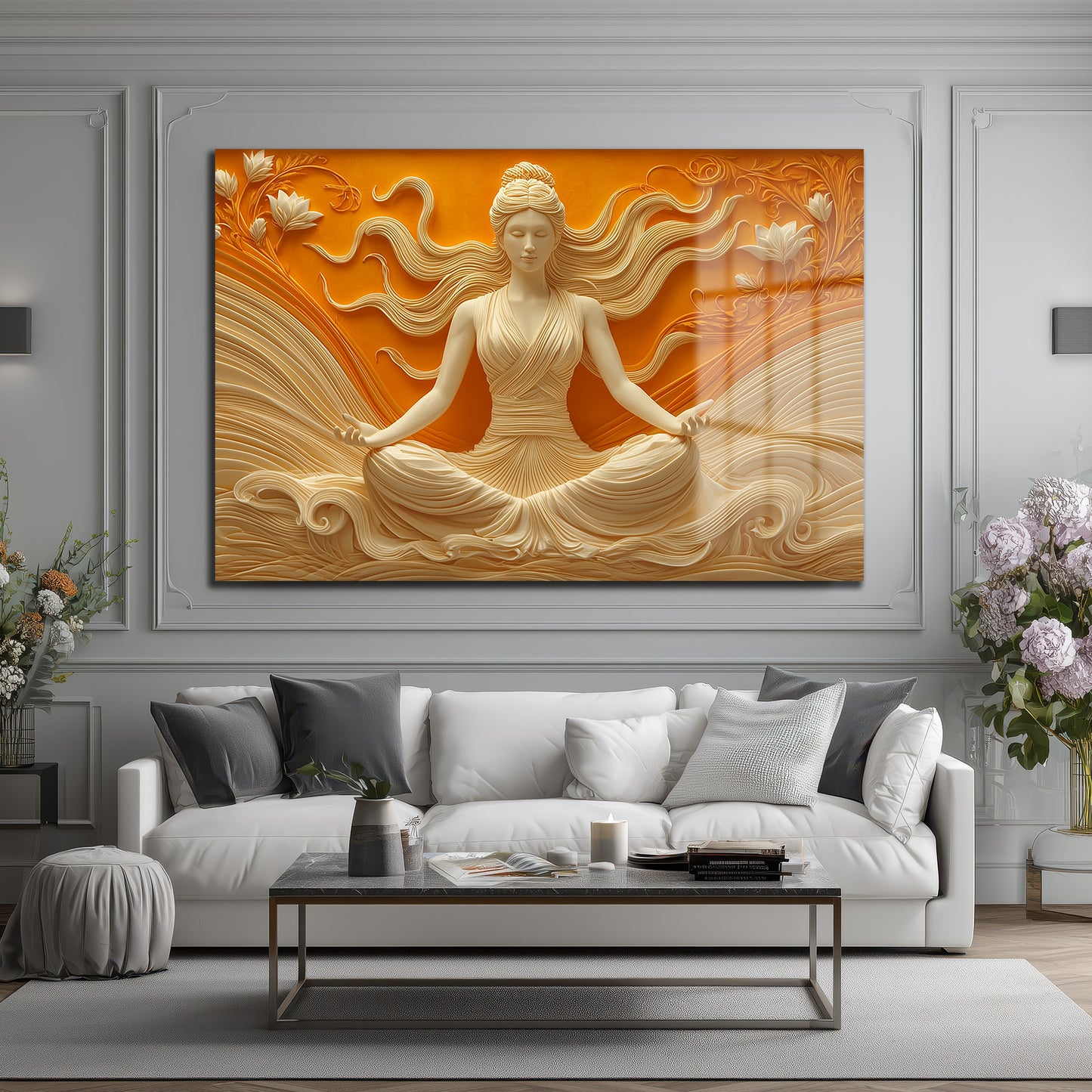 DEKORATİF YATAY CAM TABLO - TT3184