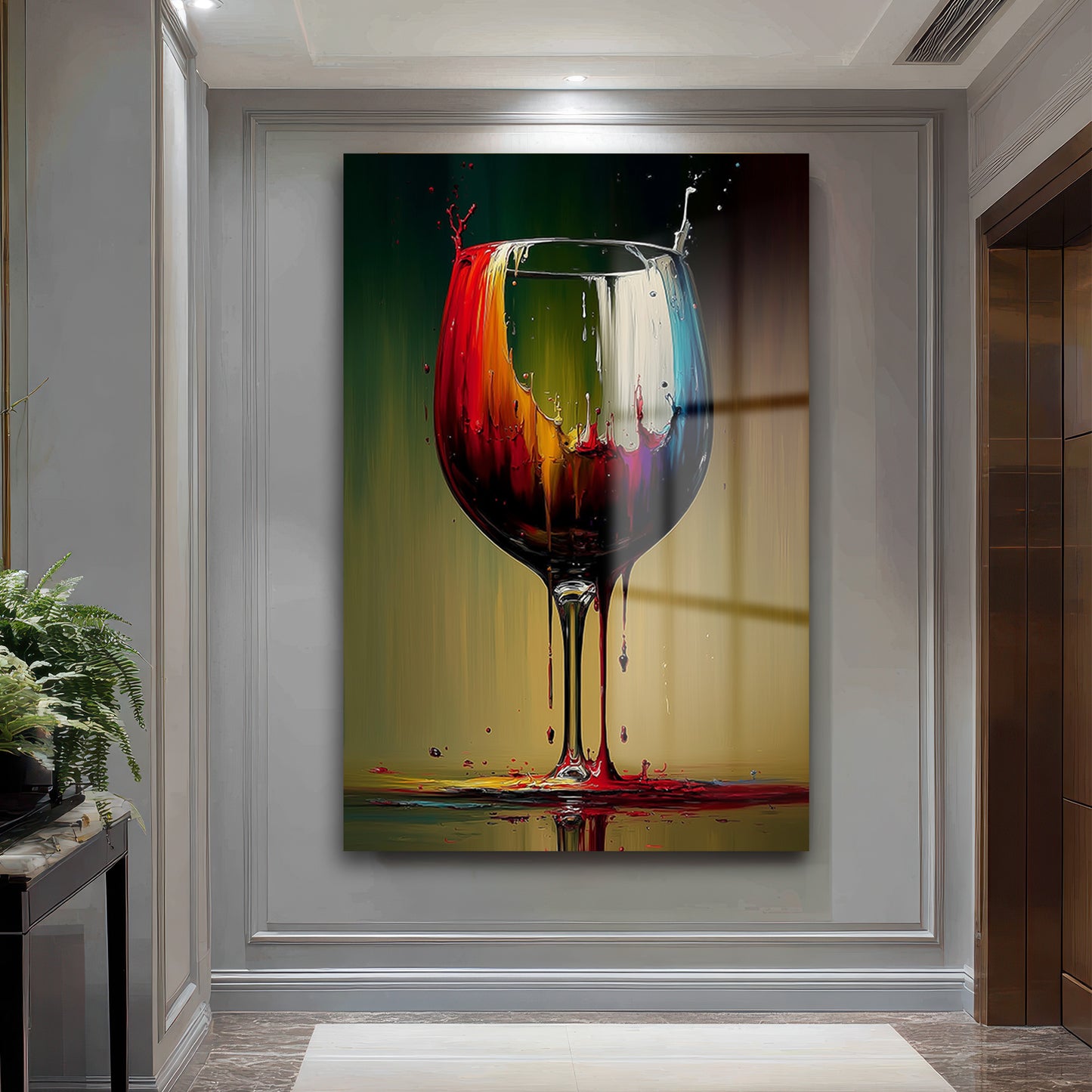 DEKORATİF DİKEY CAM TABLO - TT3334