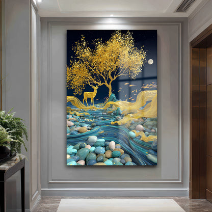 DEKORATİF DİKEY CAM TABLO - TT3359