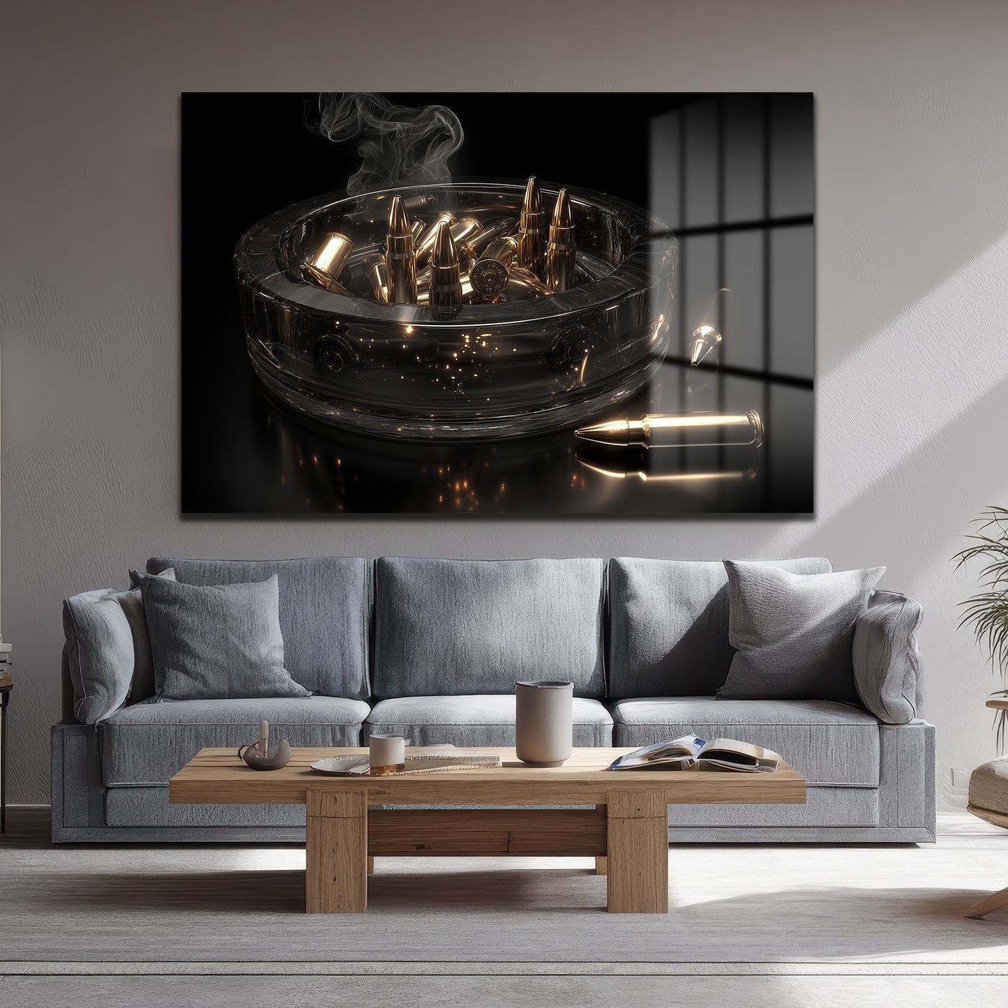 DEKORATİF YATAY CAM TABLO - TT3187