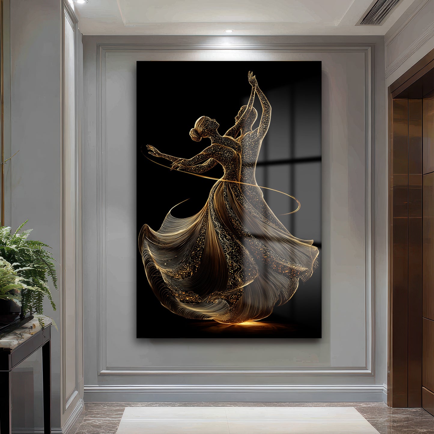 DEKORATİF DİKEY CAM TABLO - TT3337