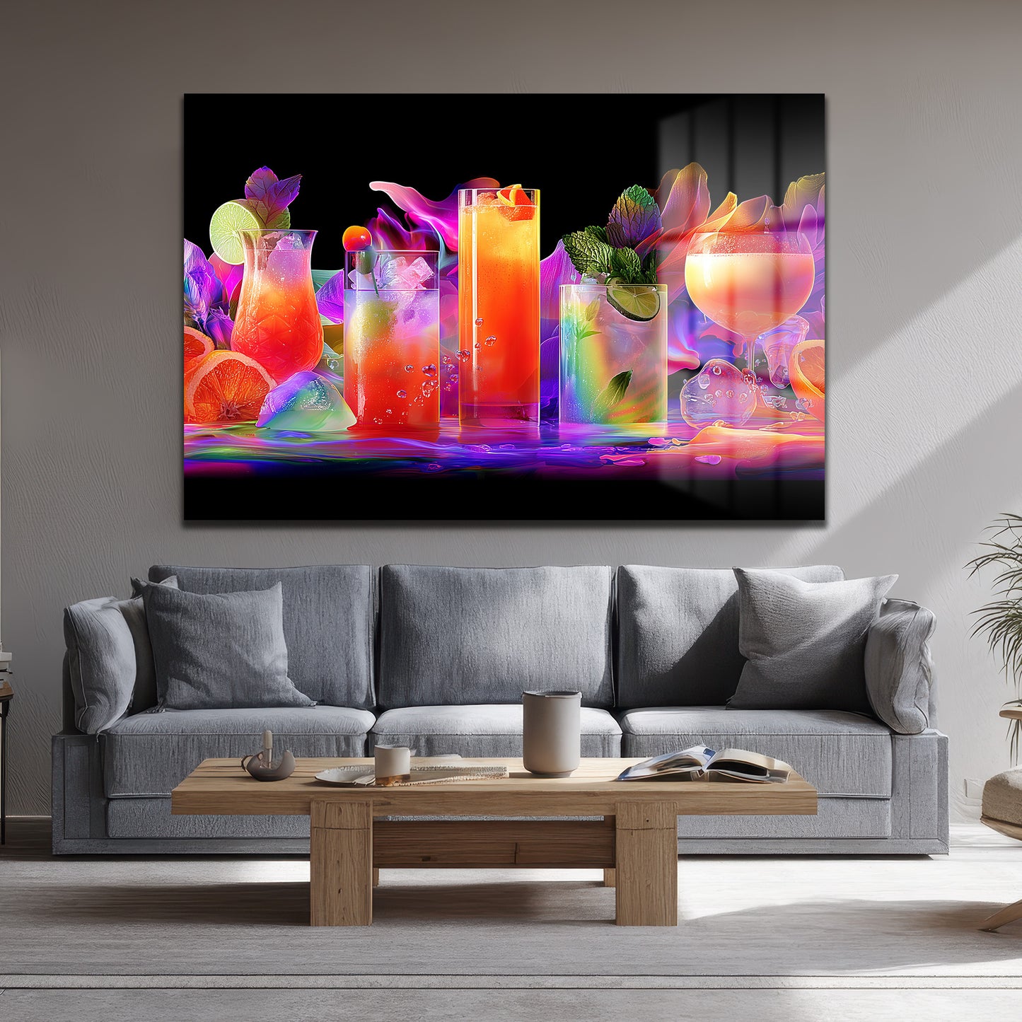 DEKORATİF YATAY CAM TABLO - TT3189