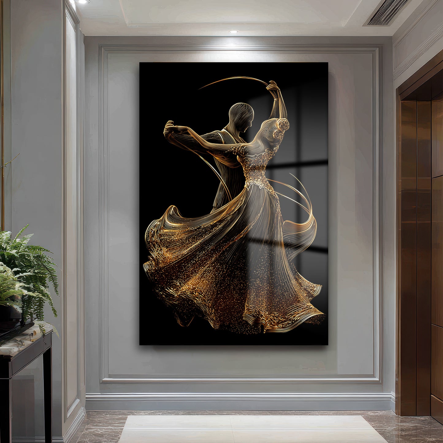 DEKORATİF DİKEY CAM TABLO - TT3338