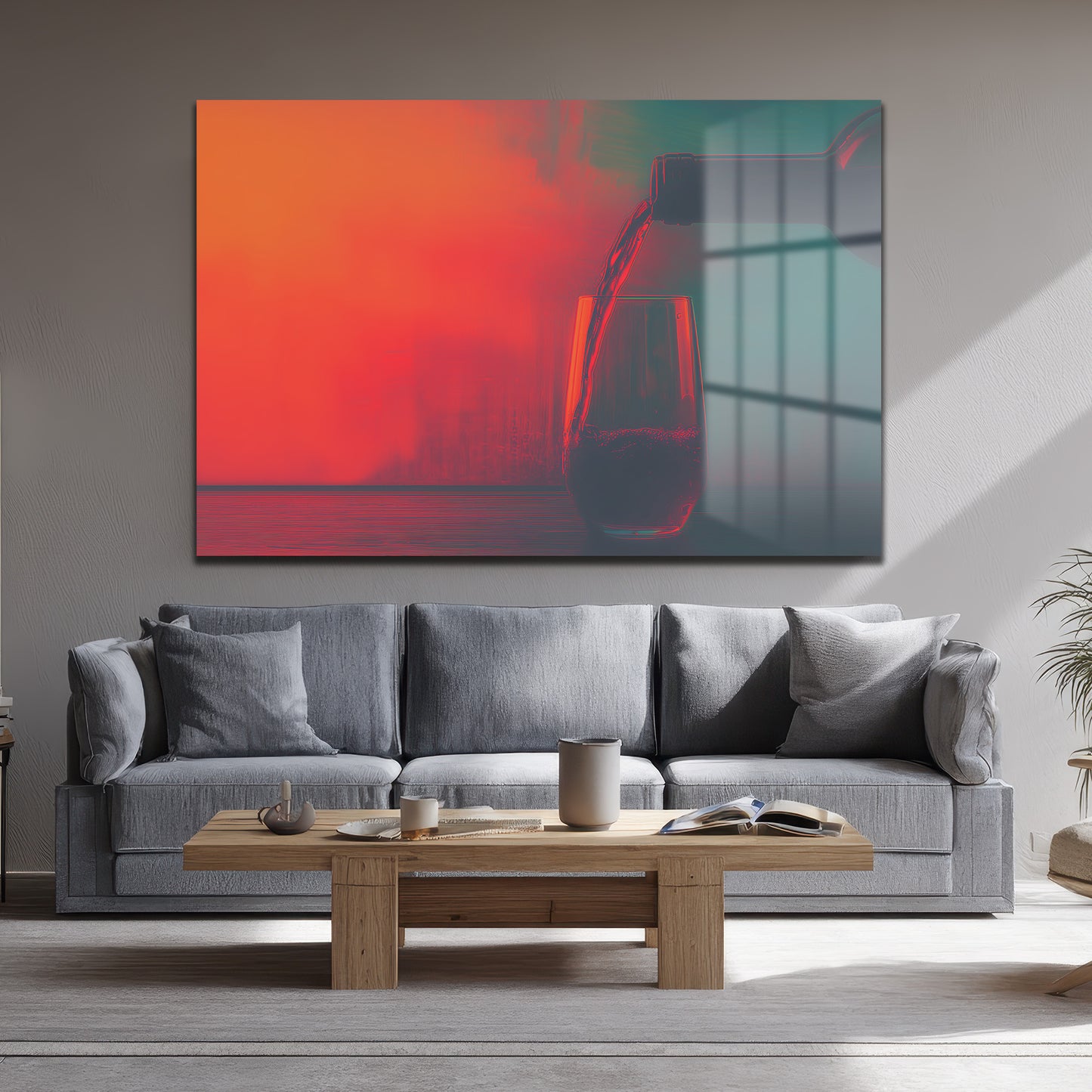 DEKORATİF YATAY CAM TABLO - TT3190