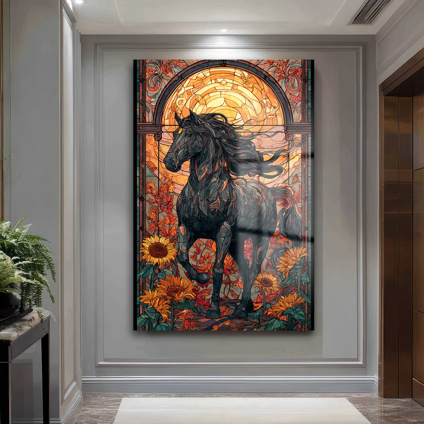 DEKORATİF DİKEY CAM TABLO - TT3434