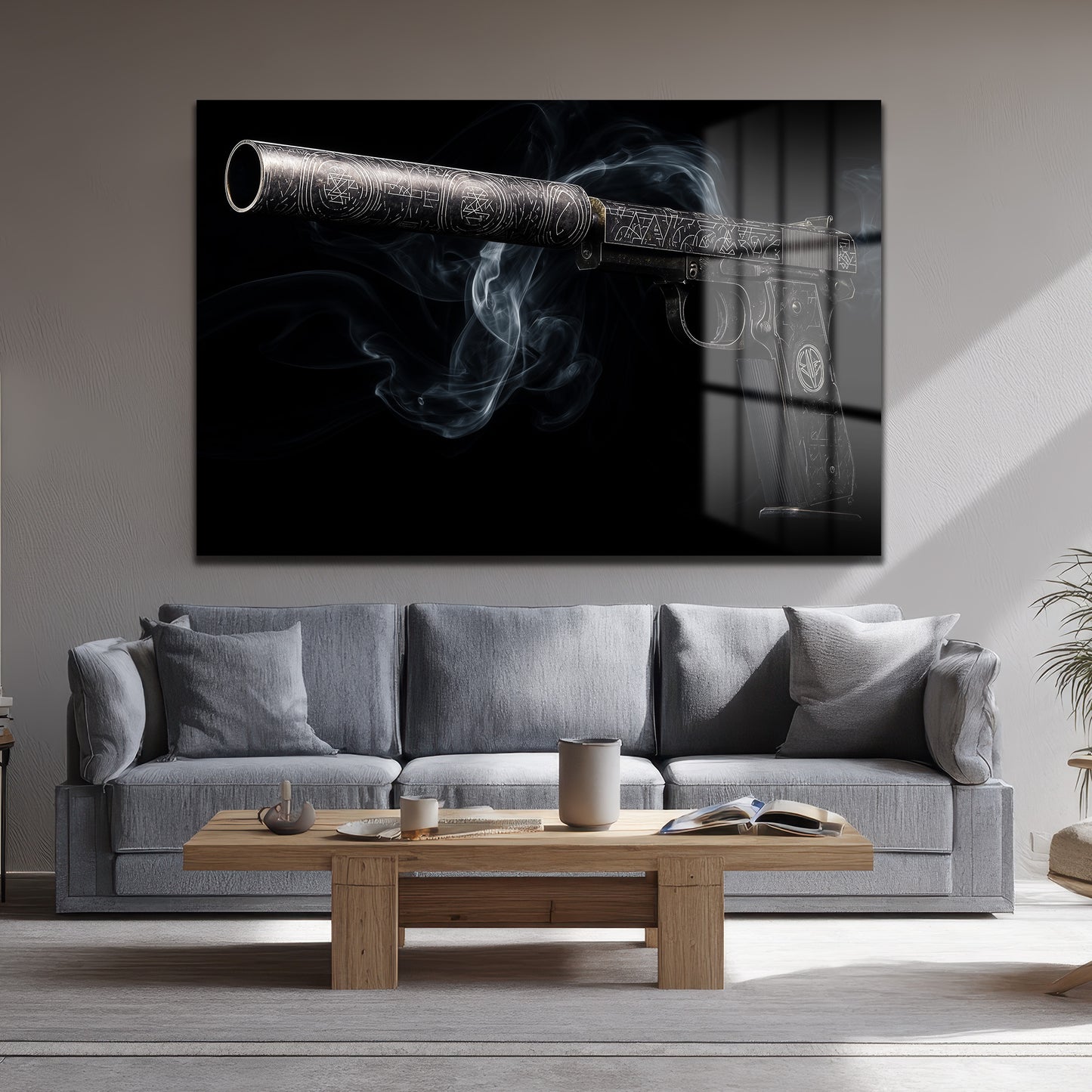 DEKORATİF YATAY CAM TABLO - TT3194