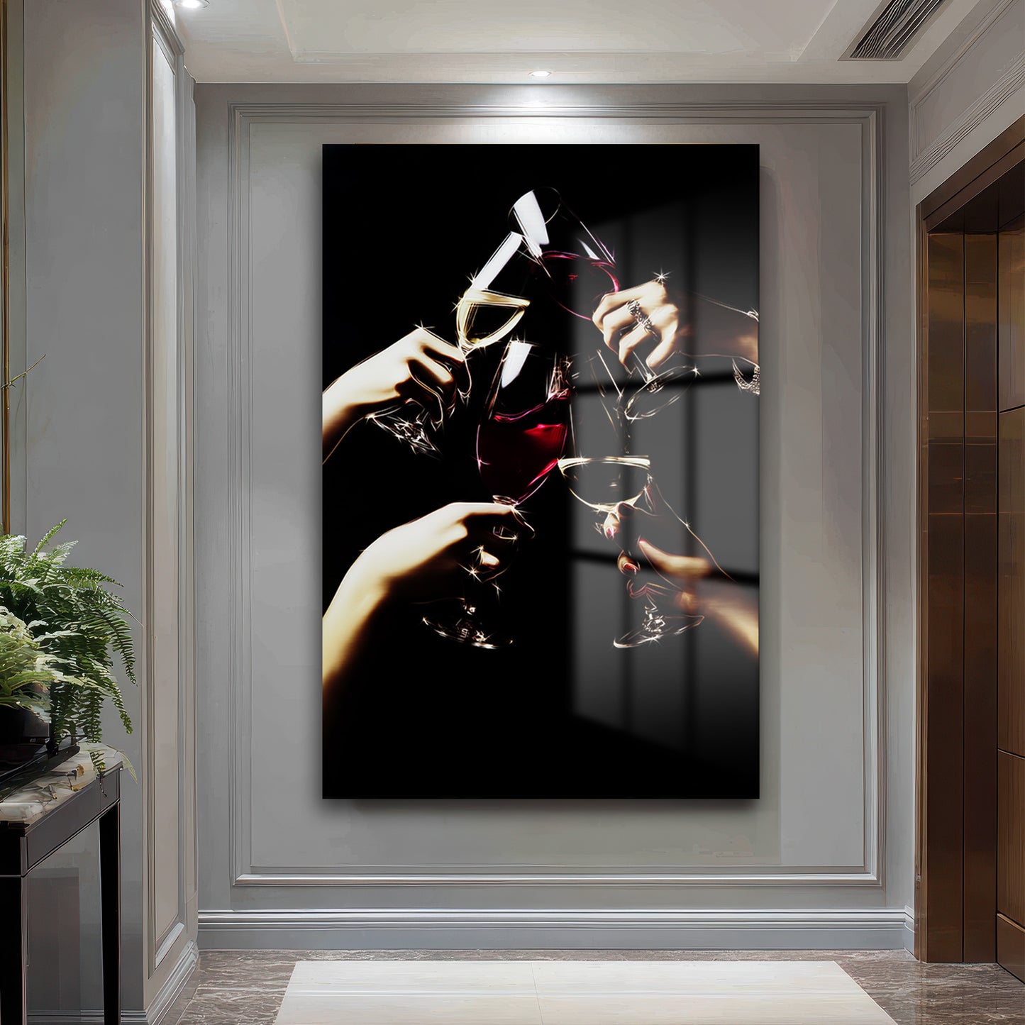 DEKORATİF DİKEY CAM TABLO - TT3345