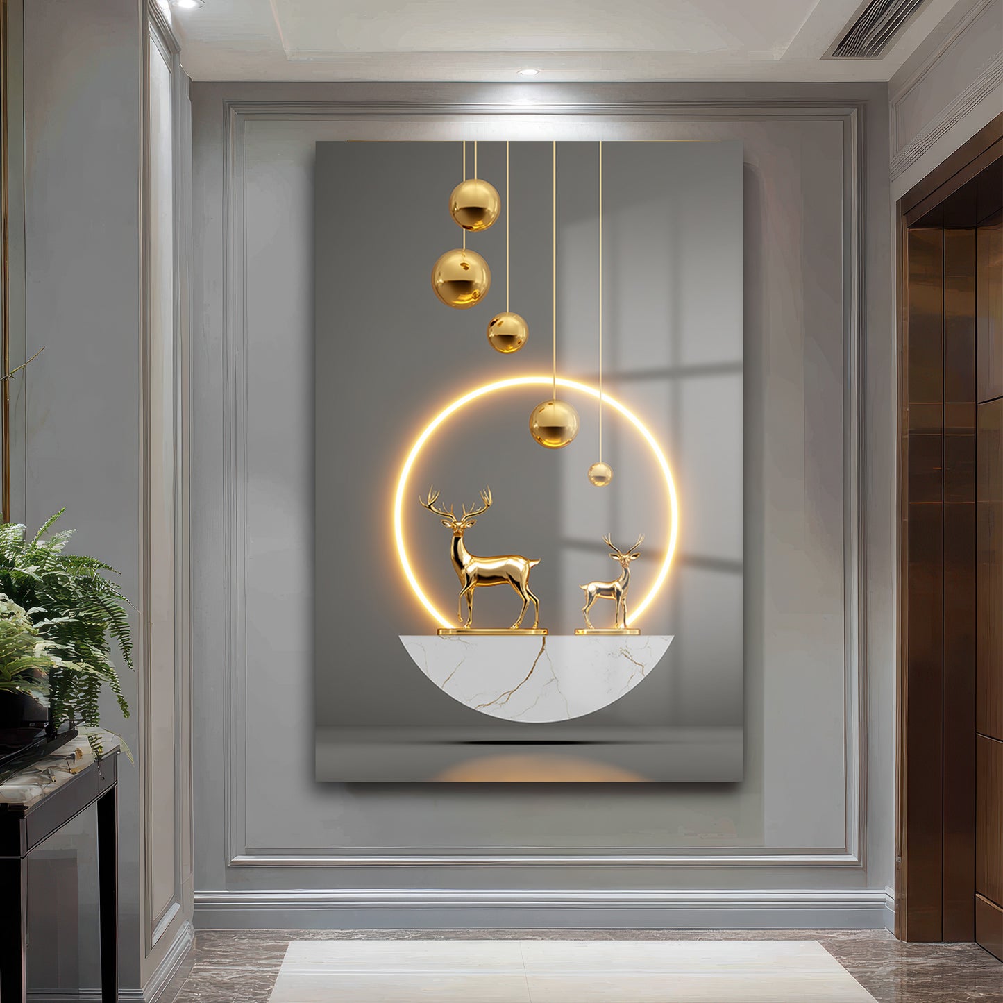 DEKORATİF DİKEY CAM TABLO - TT3347