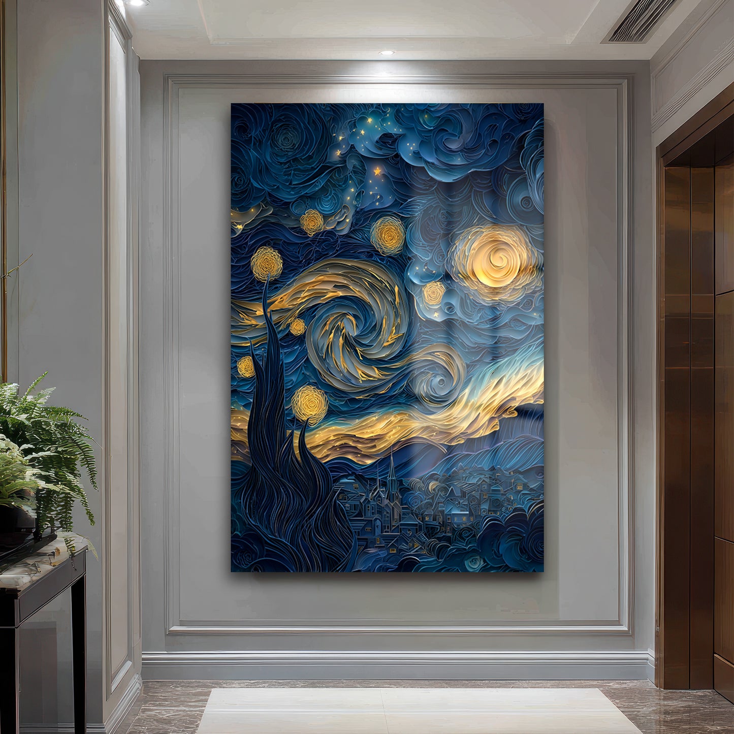 DEKORATİF DİKEY CAM TABLO - TT3371