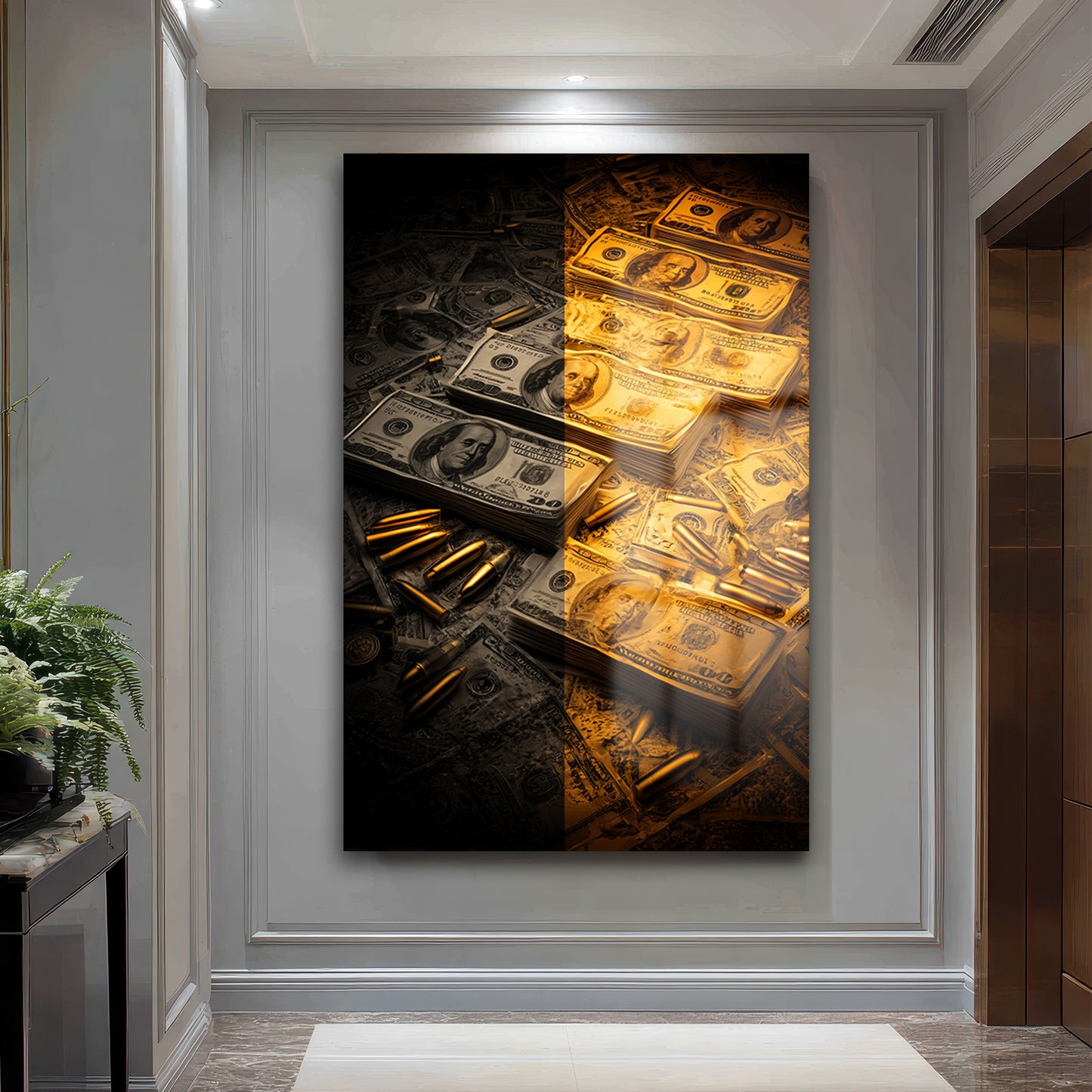 DEKORATİF DİKEY CAM TABLO - TT3372