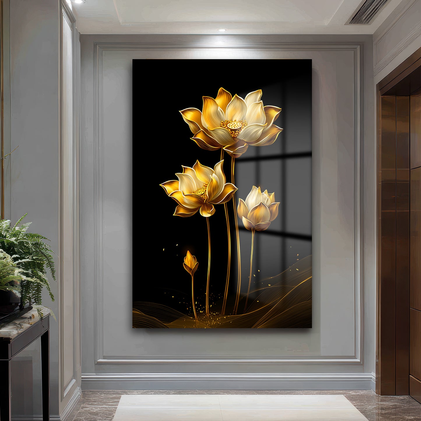 DEKORATİF DİKEY CAM TABLO - TT3349