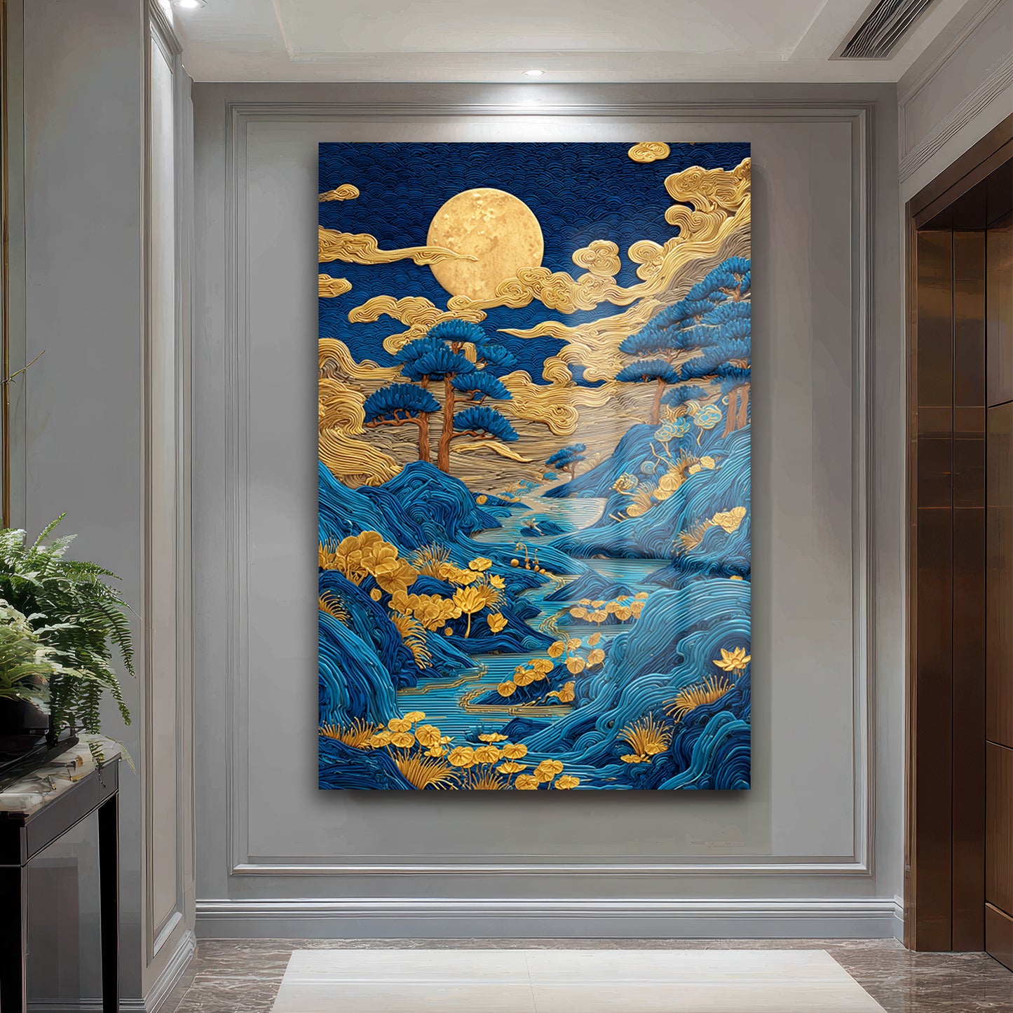 DEKORATİF DİKEY CAM TABLO - TT3442