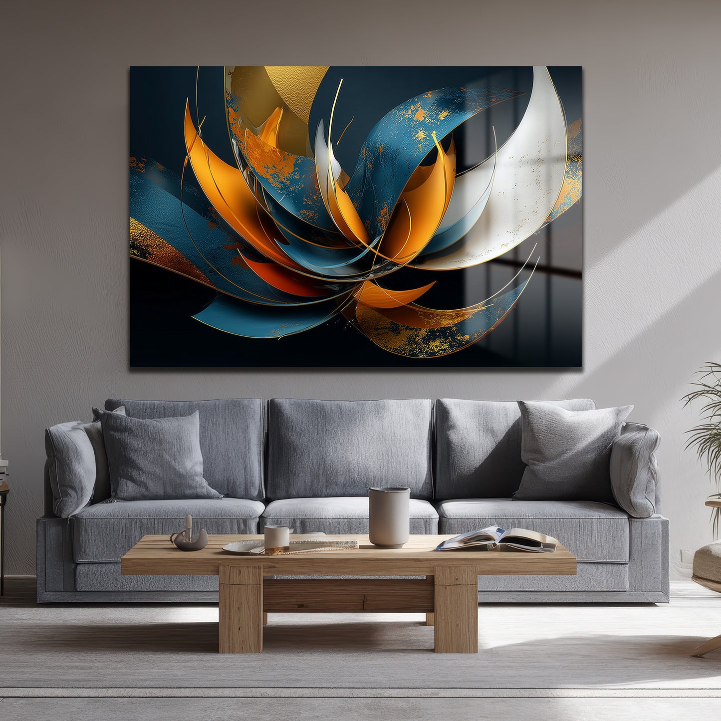 DEKORATİF YATAY CAM TABLO - TT3203