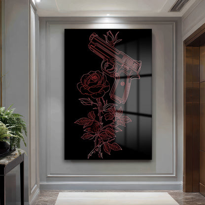 DEKORATİF DİKEY CAM TABLO - TT3352