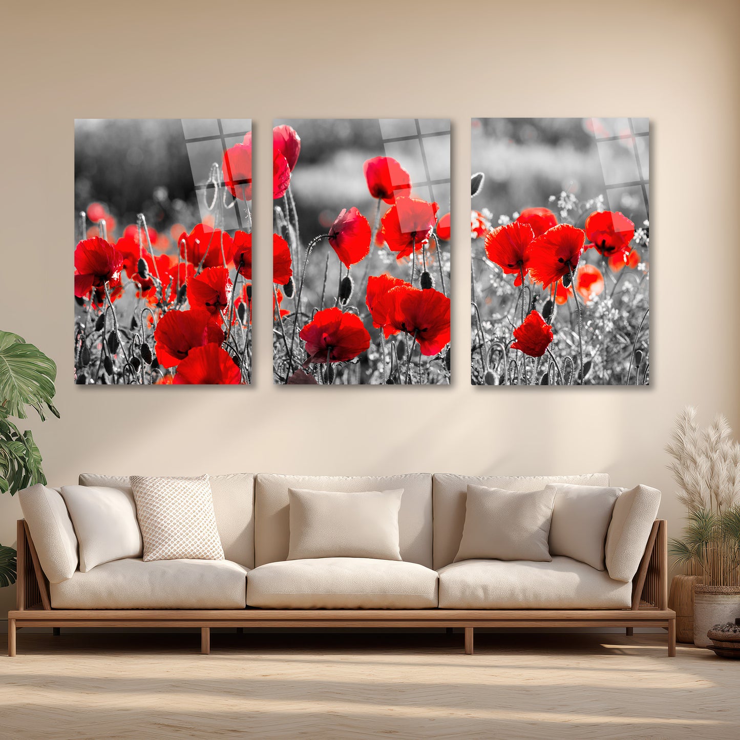 ÜÇLÜ DİKEY CAM TABLO SETİ - TT4072