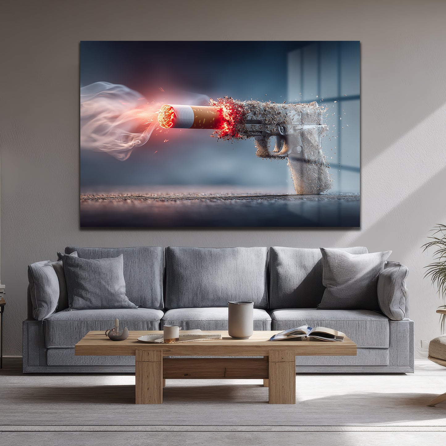 DEKORATİF YATAY CAM TABLO - TT3204