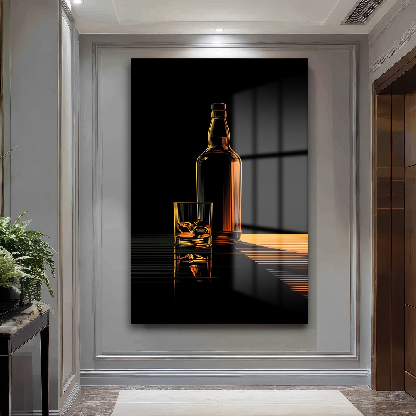 DEKORATİF DİKEY CAM TABLO - TT3353