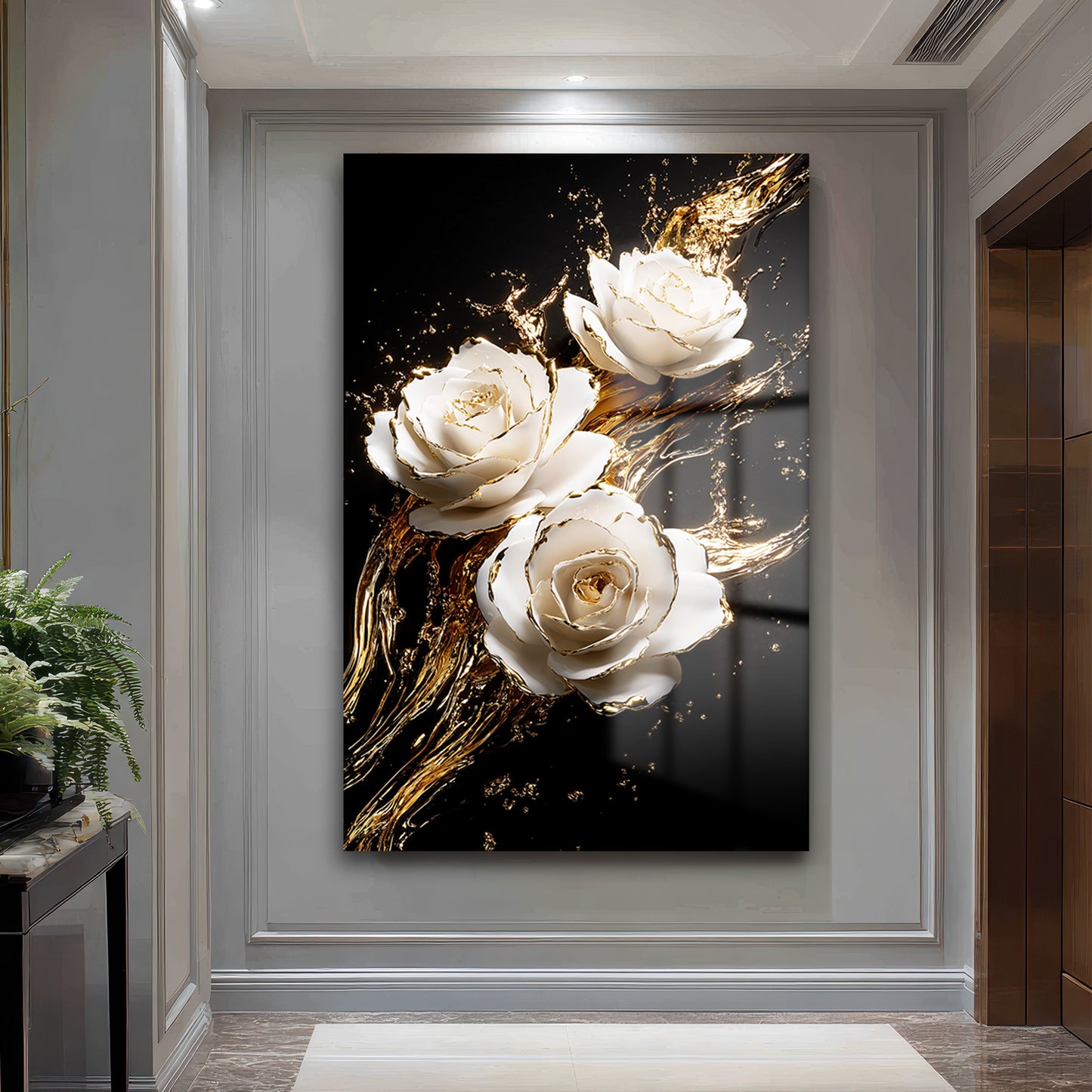 DEKORATİF DİKEY CAM TABLO - TT3377