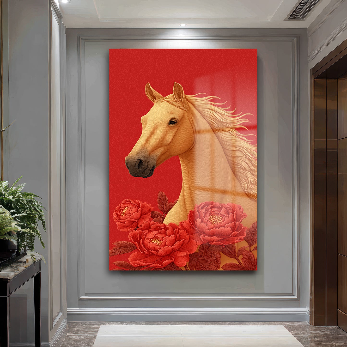 DEKORATİF DİKEY CAM TABLO - TT3446