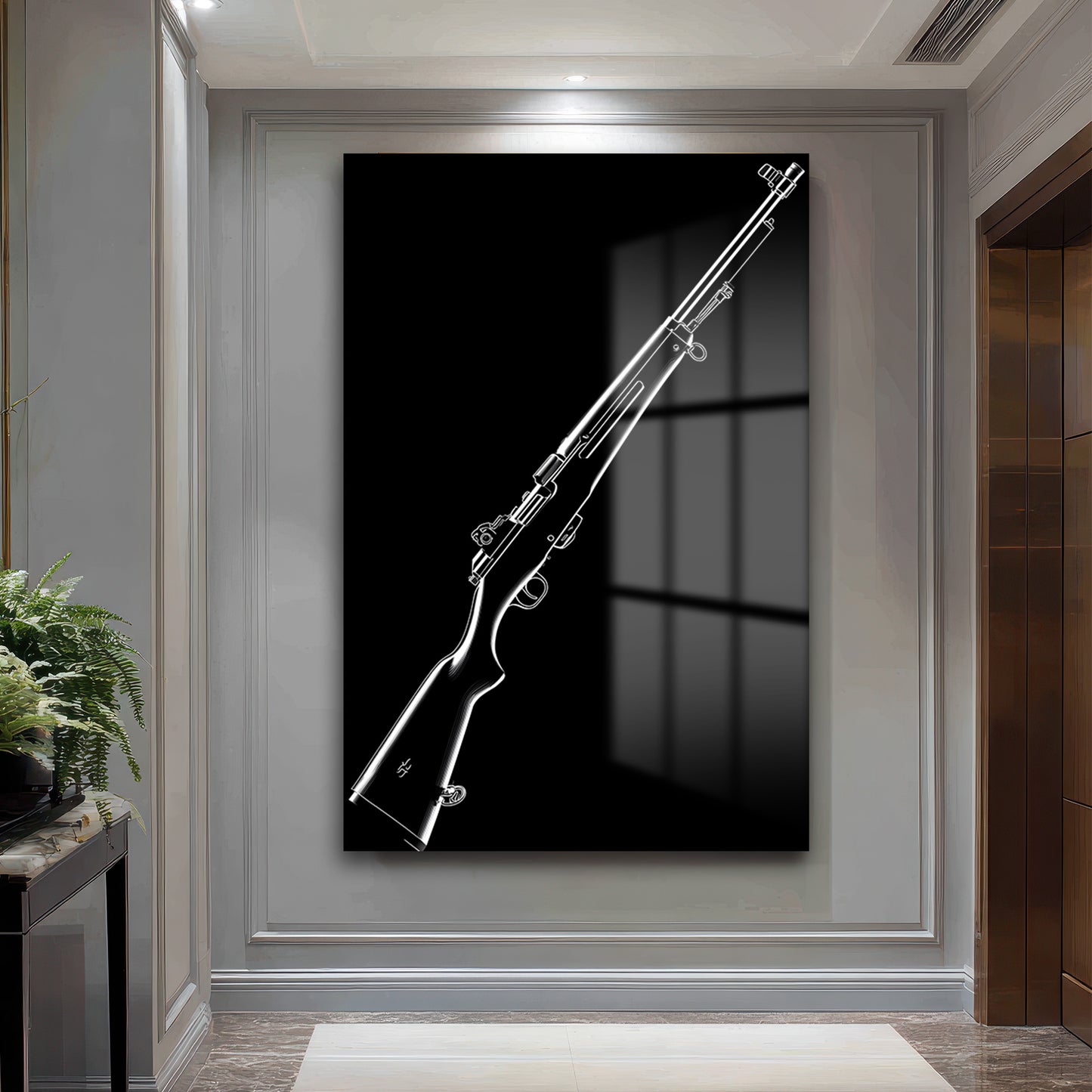 DEKORATİF DİKEY CAM TABLO - TT3354