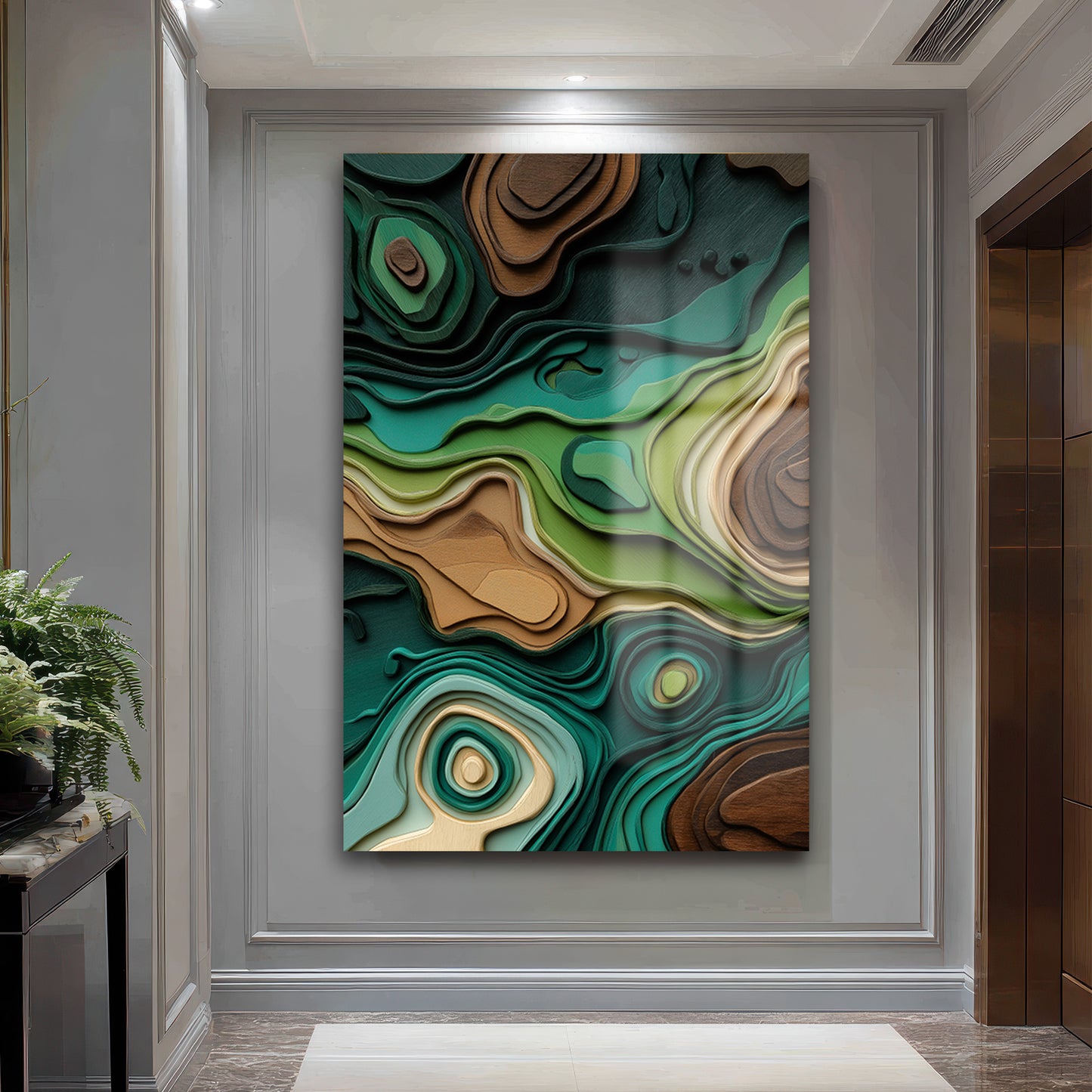 DEKORATİF DİKEY CAM TABLO - TT3381