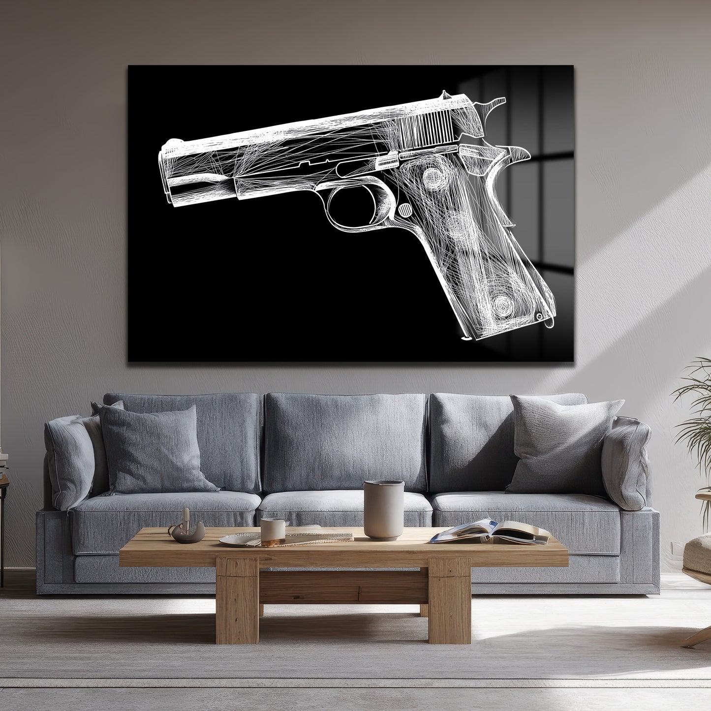 DEKORATİF YATAY CAM TABLO - TT3211