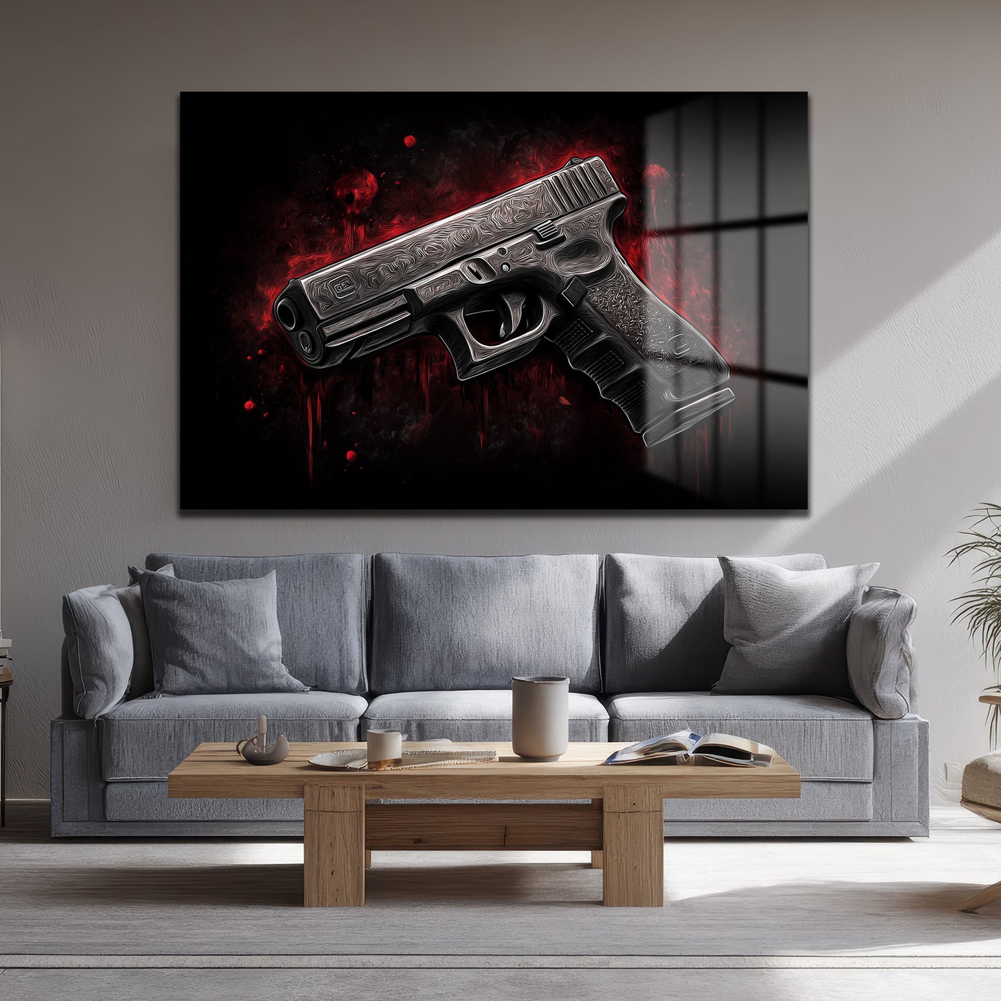 DEKORATİF YATAY CAM TABLO - TT3213