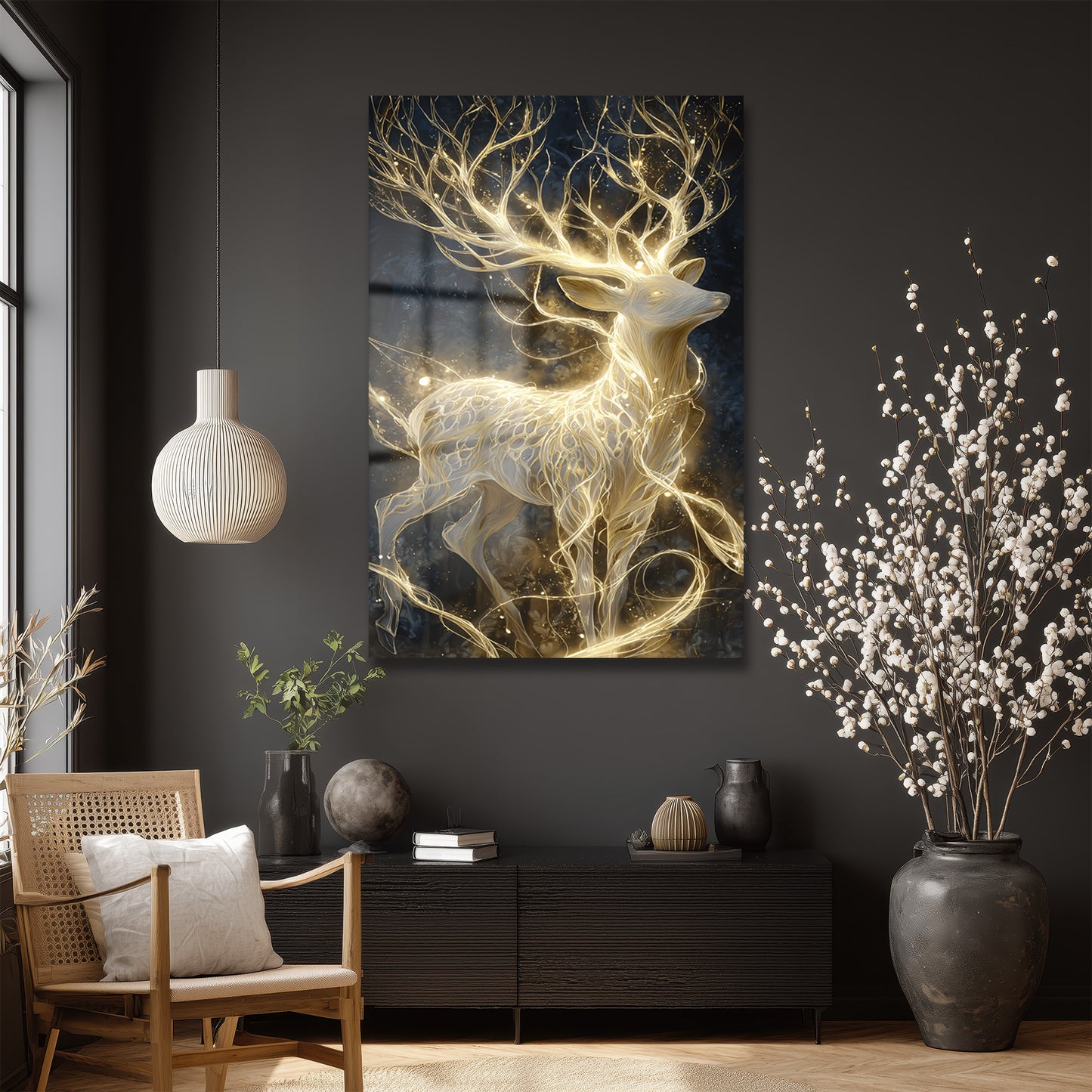 DEKORATİF DİKEY CAM TABLO - TT3378