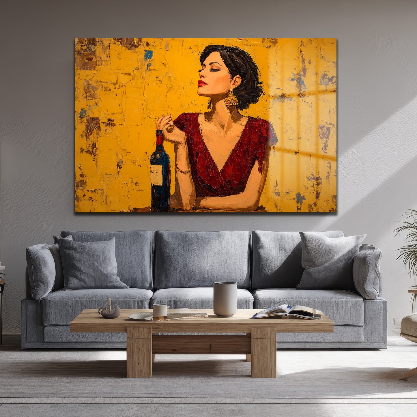 DEKORATİF YATAY CAM TABLO - TT3216