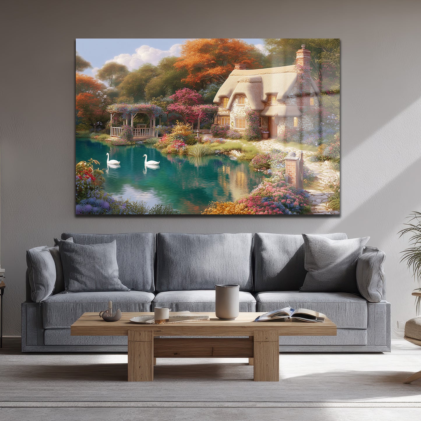 DEKORATİF YATAY CAM TABLO - TT3218