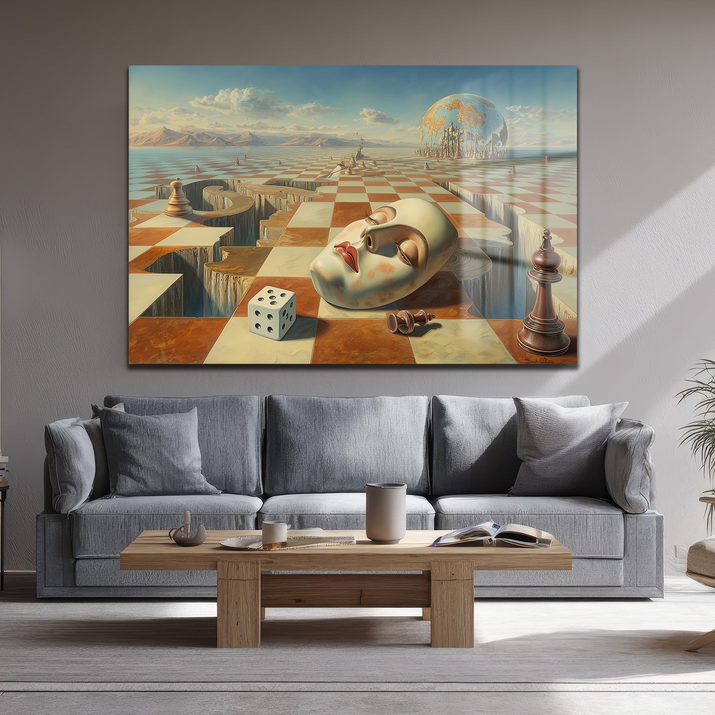 DEKORATİF YATAY CAM TABLO - TT3219