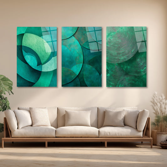 ÜÇLÜ DİKEY CAM TABLO SETİ - TT4133