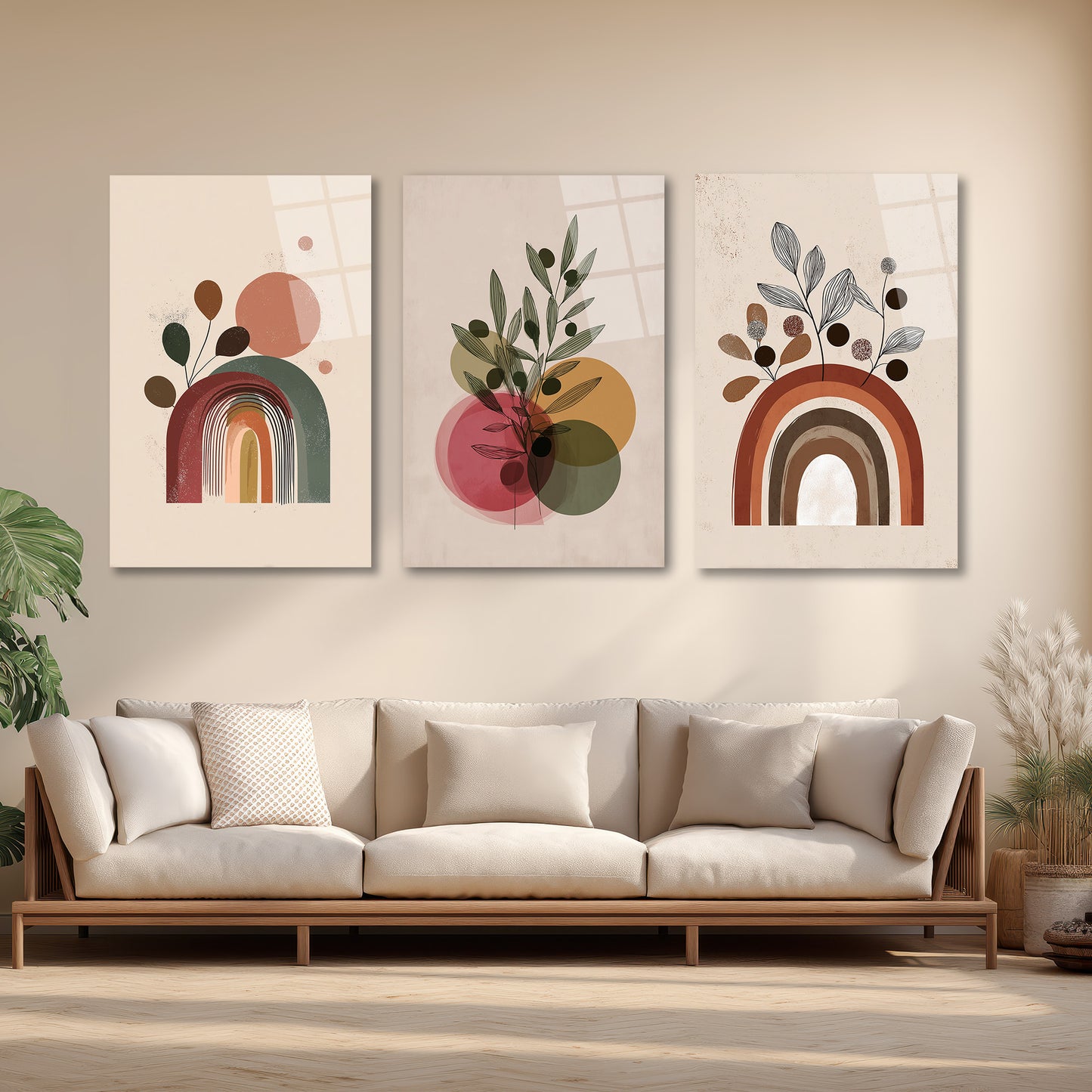 ÜÇLÜ DİKEY CAM TABLO SETİ - TT4136