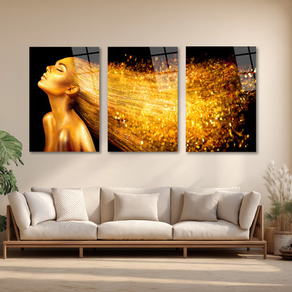 ÜÇLÜ DİKEY CAM TABLO SETİ - TT4074