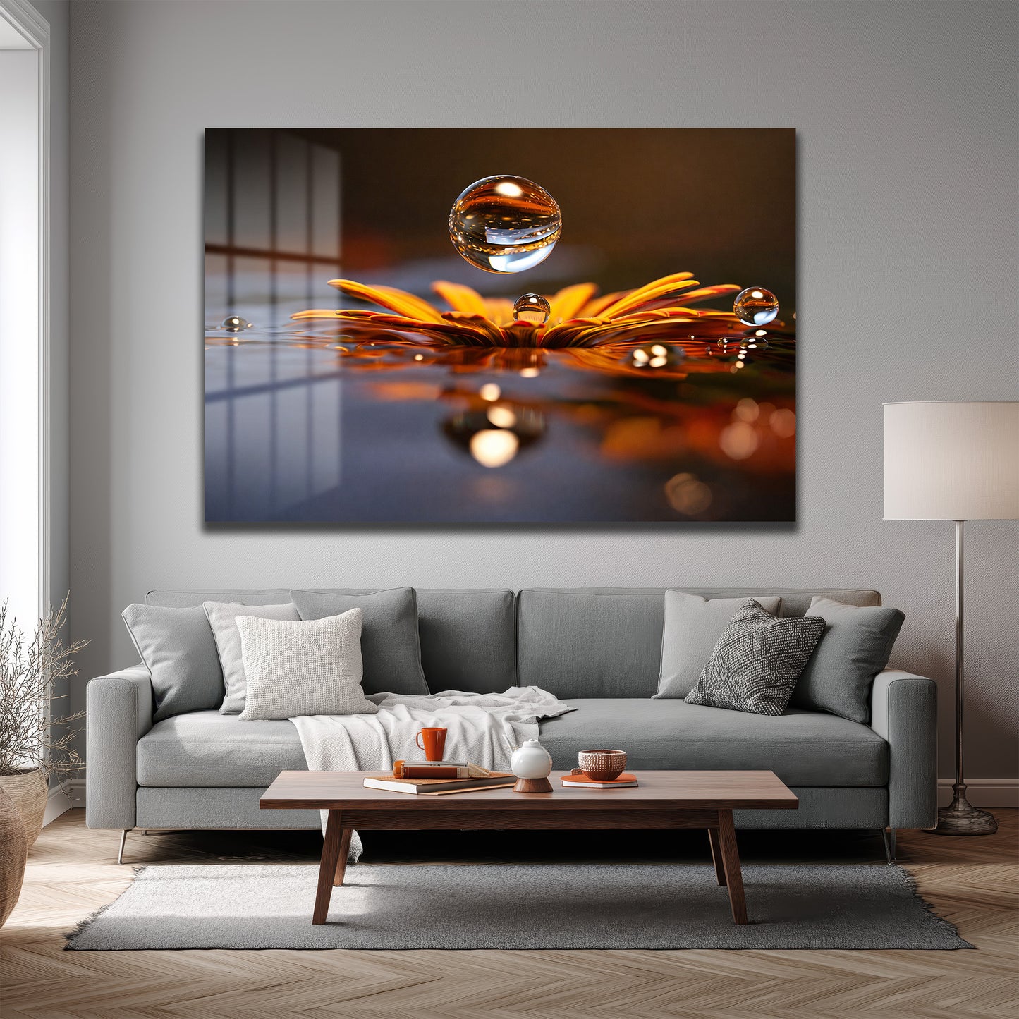 DEKORATİF YATAY CAM TABLO - TT3124