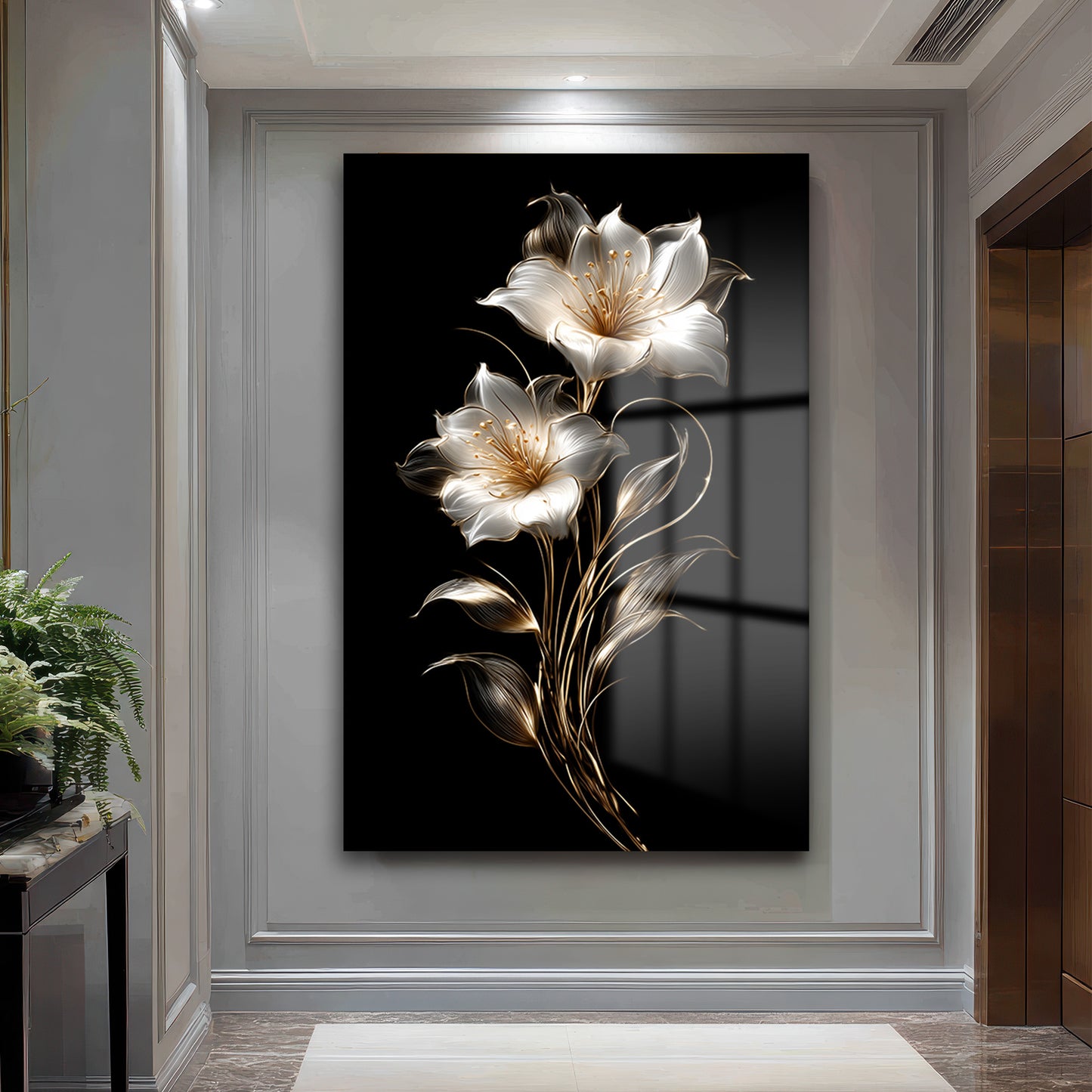 DEKORATİF DİKEY CAM TABLO - TT3409