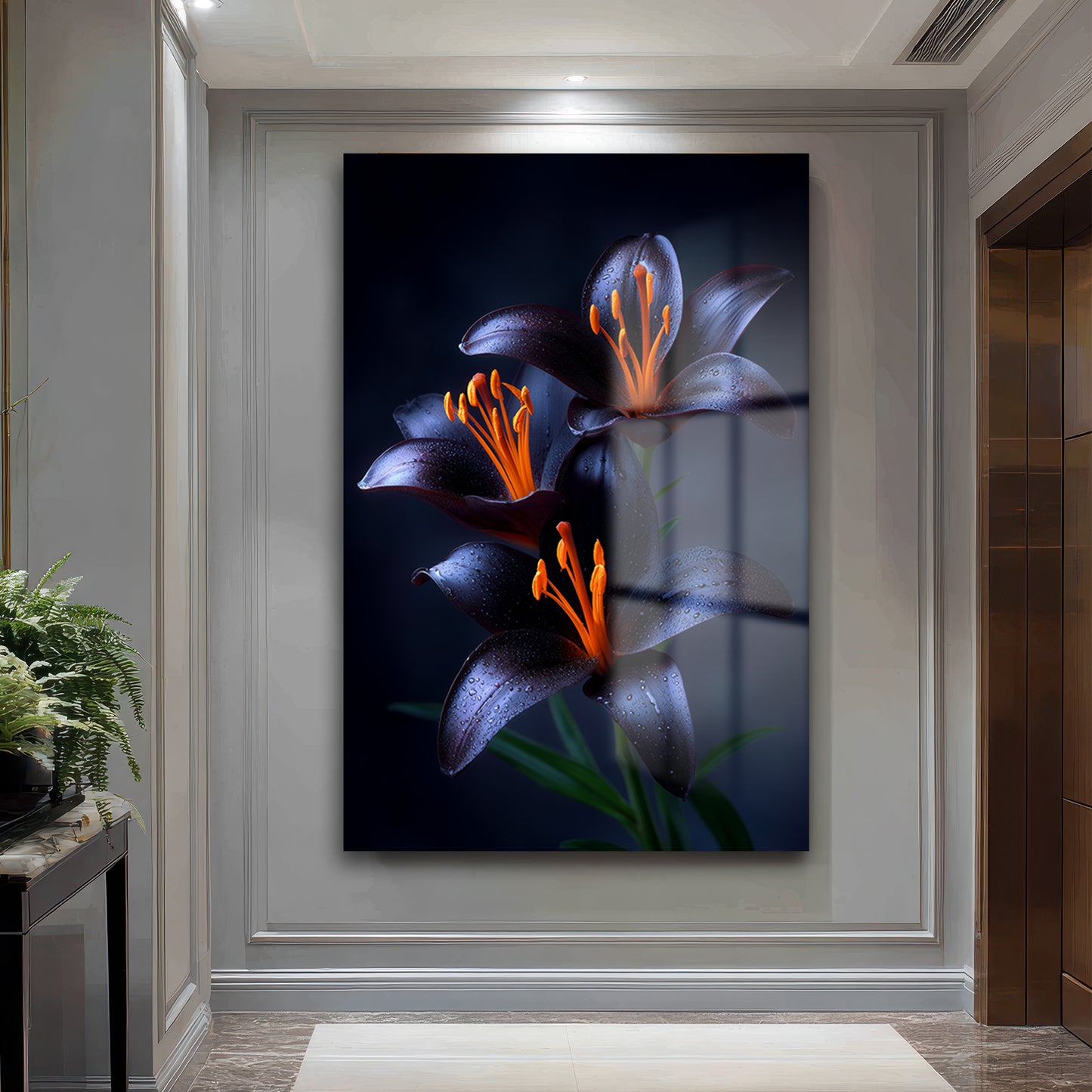 DEKORATİF DİKEY CAM TABLO - TT3478