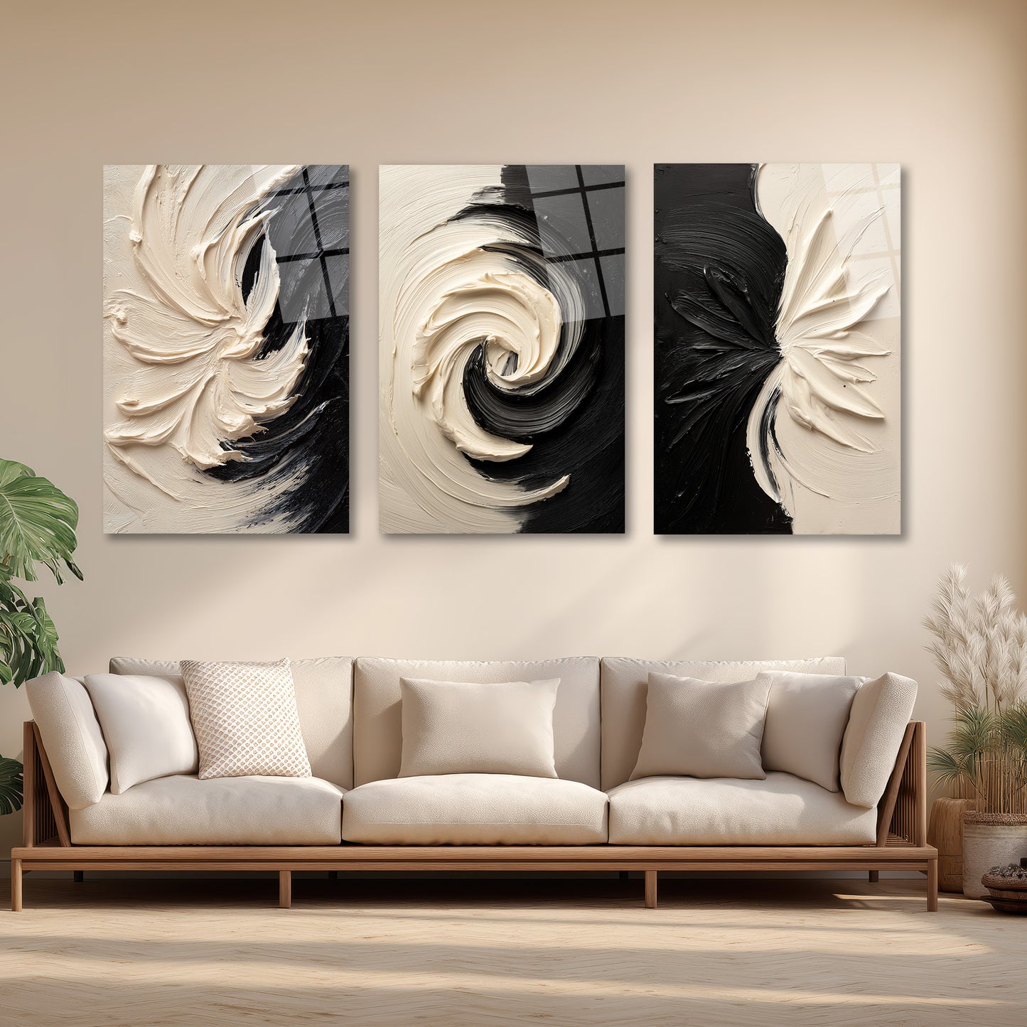 ÜÇLÜ DİKEY CAM TABLO SETİ - TT4148