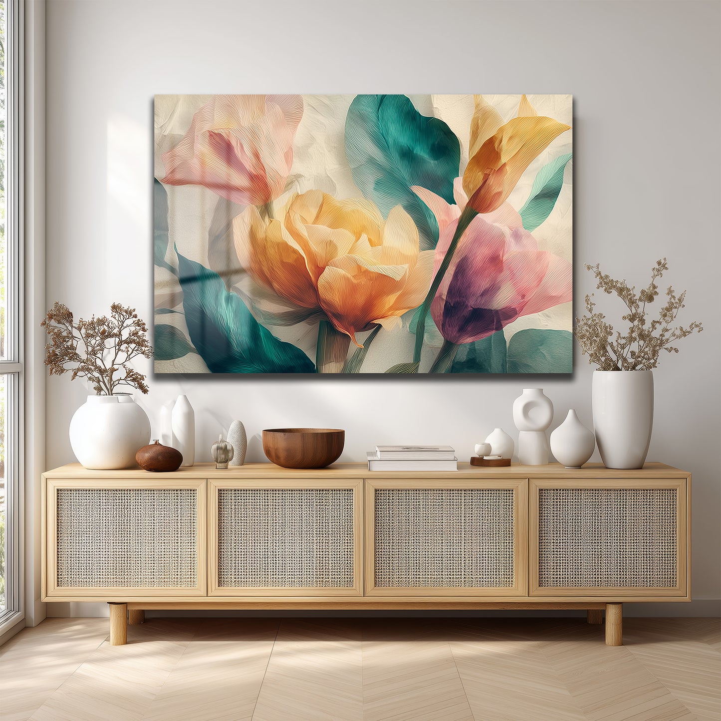 DEKORATİF YATAY CAM TABLO - TT3175