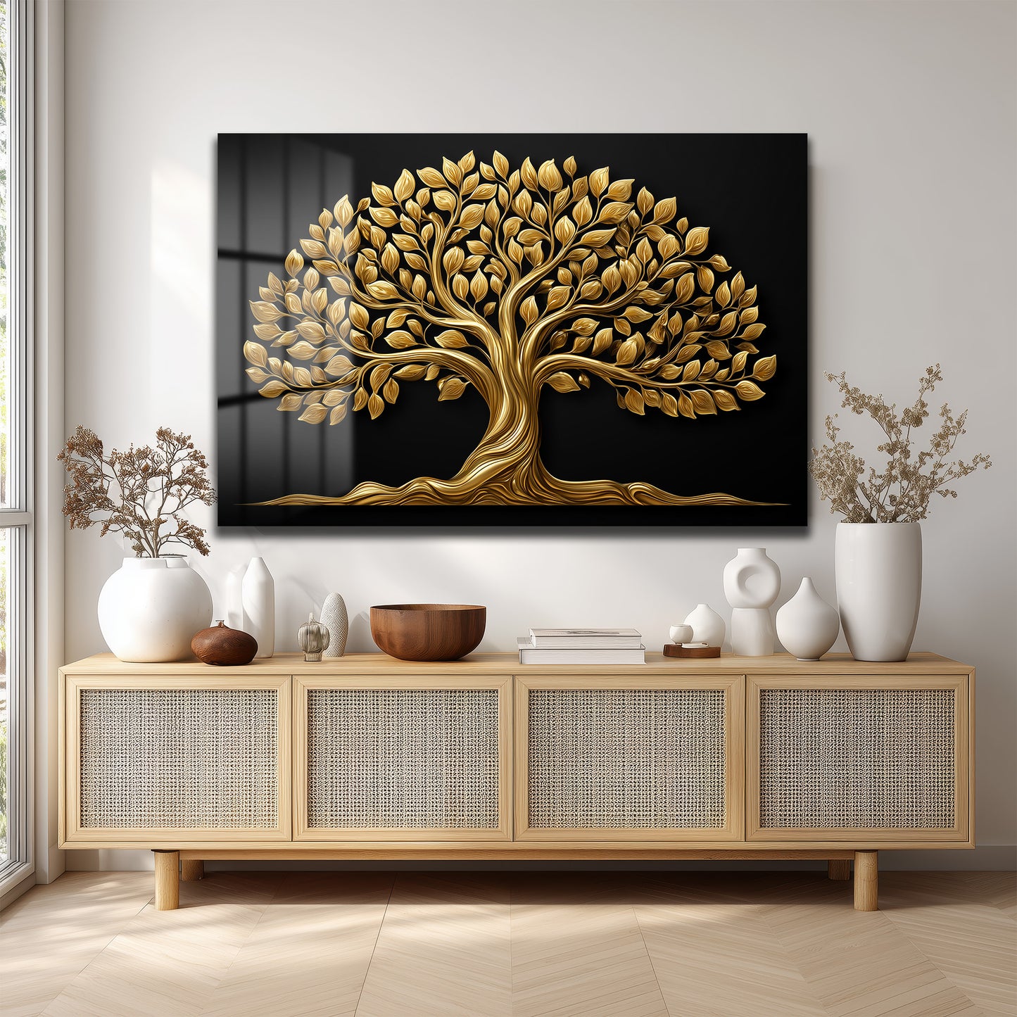 DEKORATİF YATAY CAM TABLO - TT3176