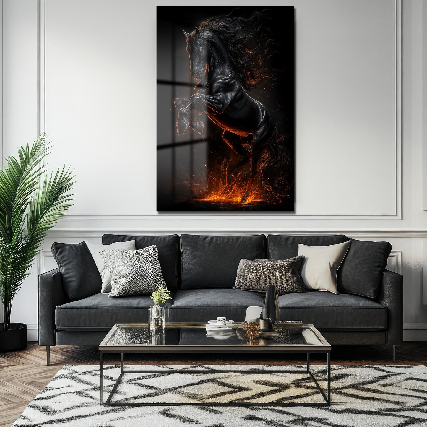 DEKORATİF DİKEY CAM TABLO - TT3331