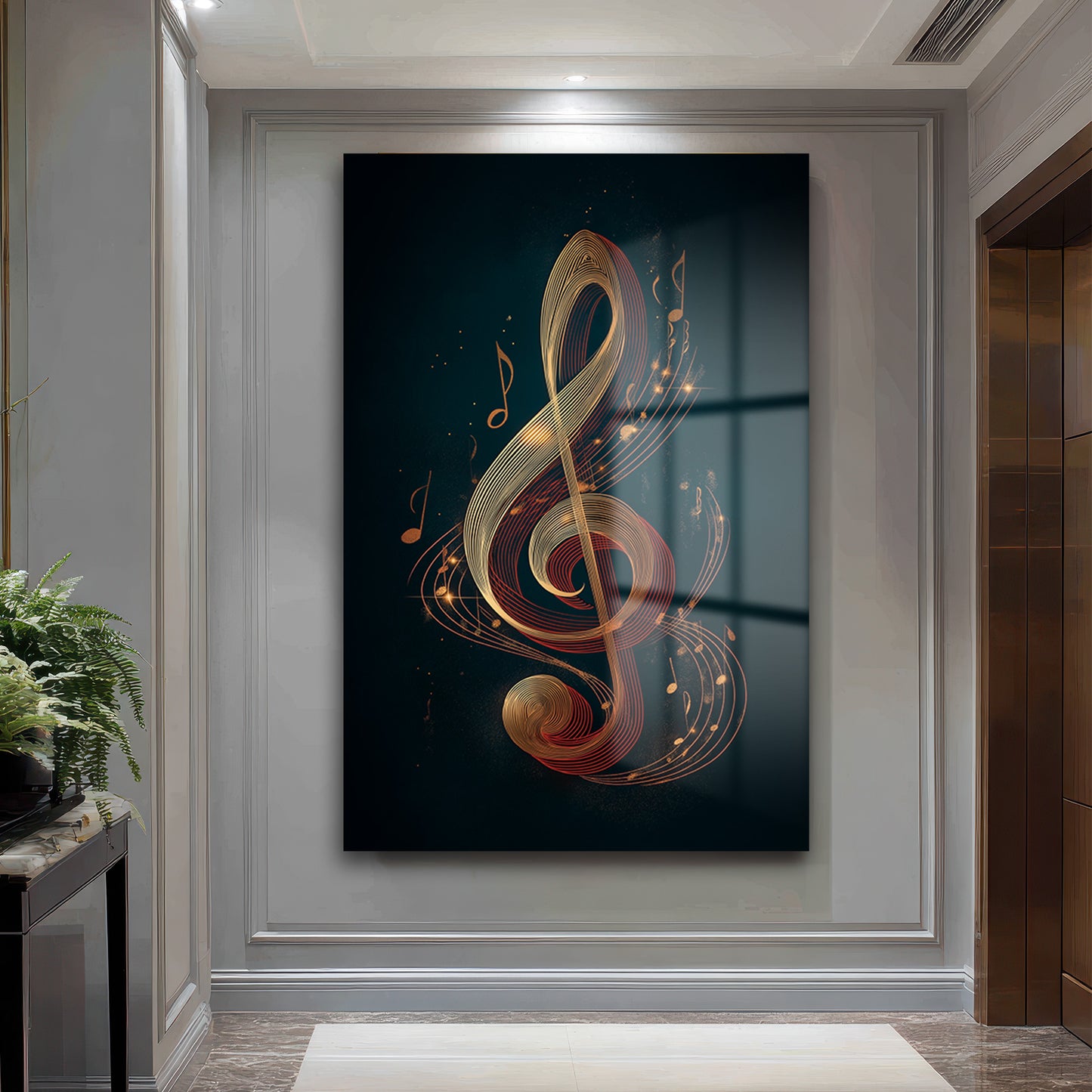 DEKORATİF DİKEY CAM TABLO - TT3485