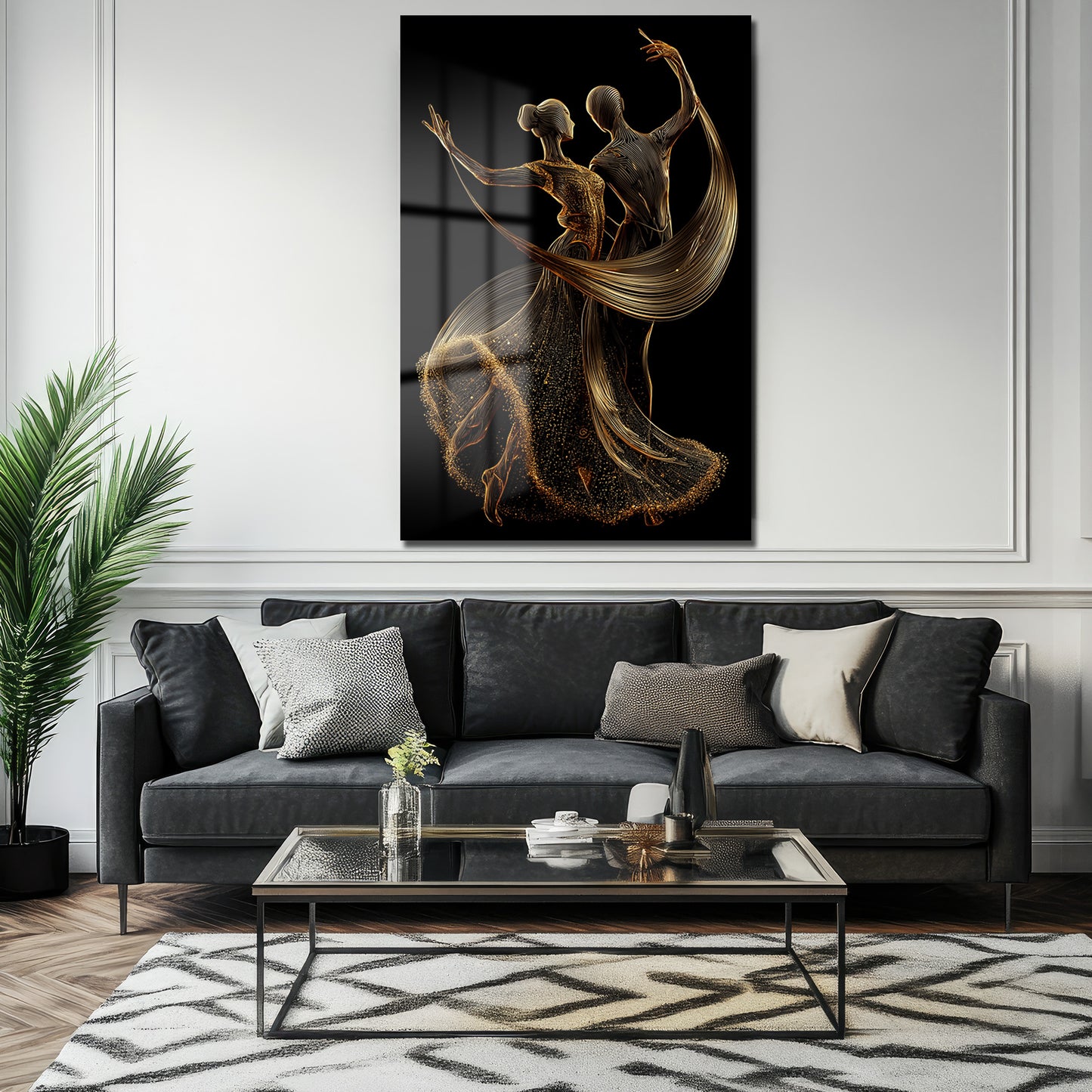 DEKORATİF DİKEY CAM TABLO - TT3333