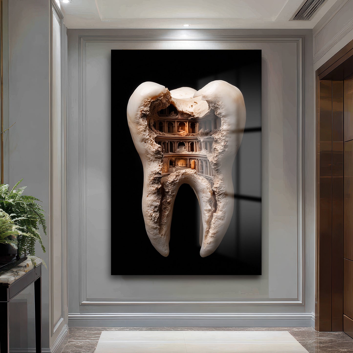 DEKORATİF DİKEY CAM TABLO - TT3418