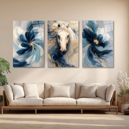 ÜÇLÜ DİKEY CAM TABLO SETİ - TT4155