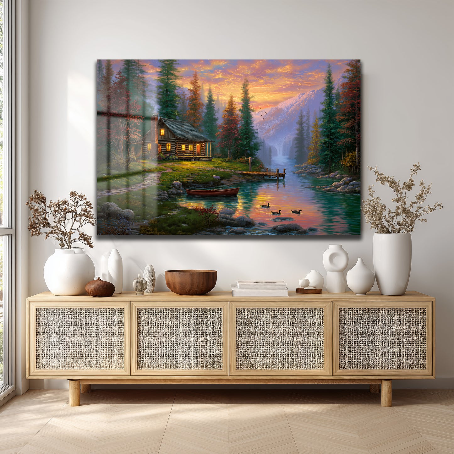 DEKORATİF YATAY CAM TABLO - TT3180