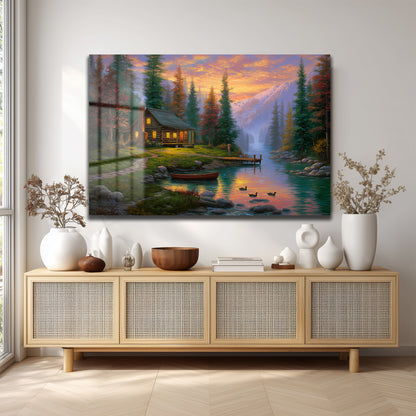 DEKORATİF YATAY CAM TABLO - TT3180