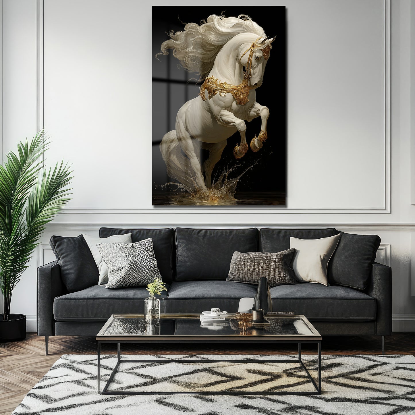 DEKORATİF DİKEY CAM TABLO - TT3336