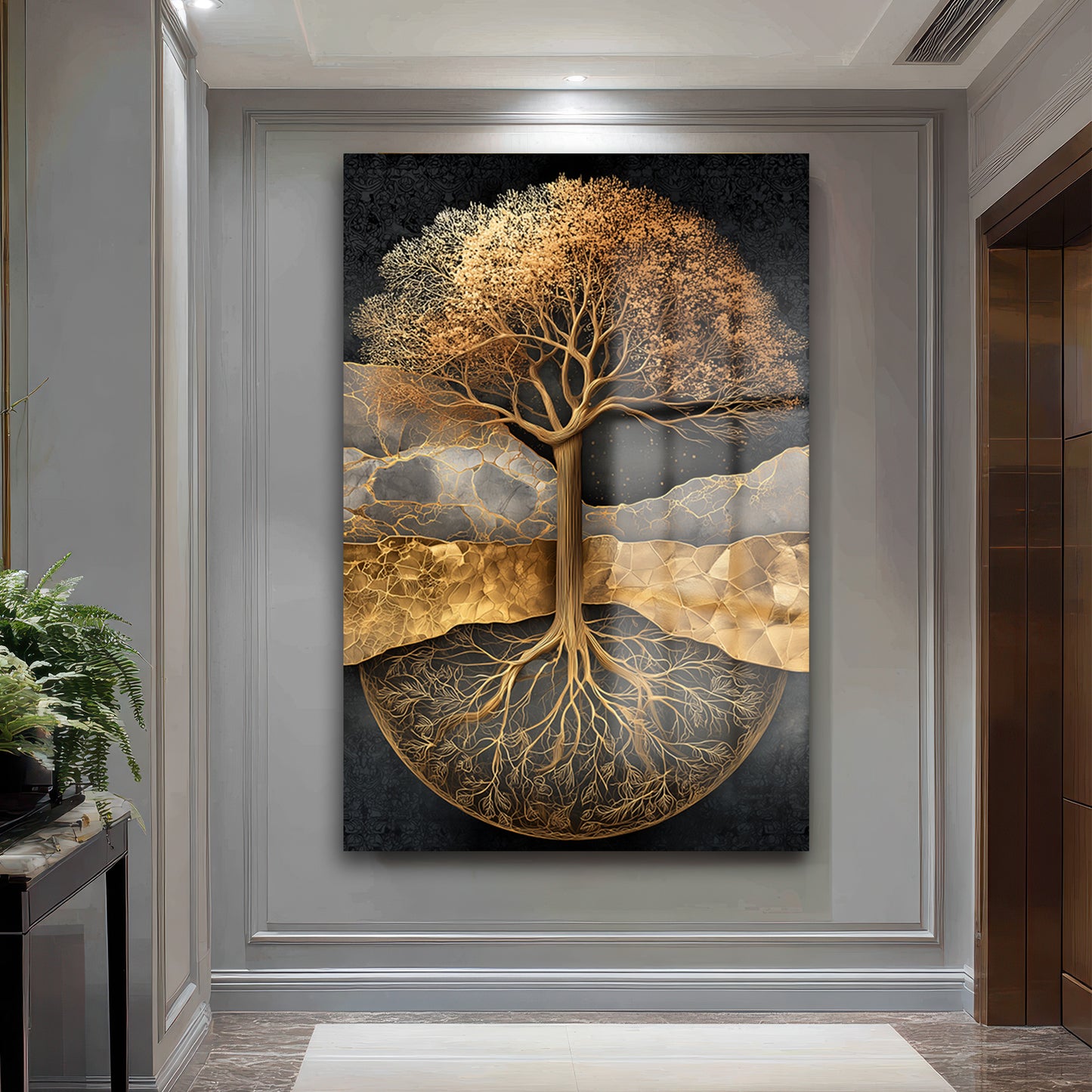 DEKORATİF DİKEY CAM TABLO - TT3489