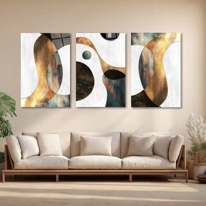 ÜÇLÜ DİKEY CAM TABLO SETİ - TT4076